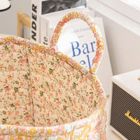 Delicate Bloemen Canvas Opbergmand