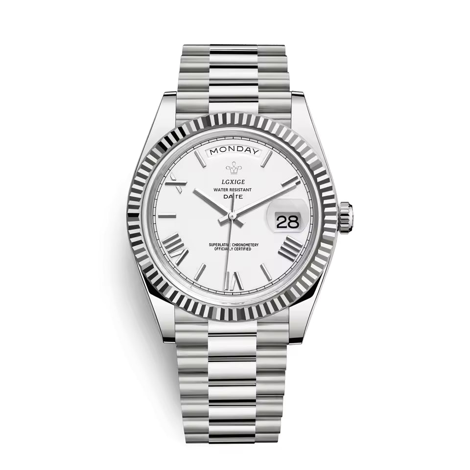 Herenhorloge – Elegant ontwerp met dag- en datumweergave