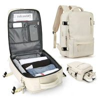 Travelliva Dames Reisrugzak 35 L | Waterdicht & met USB-aansluiting | Anti-diefstal & Schoencompartiment | Voor Wandelen, Dagelijks Gebruik & Reizen
