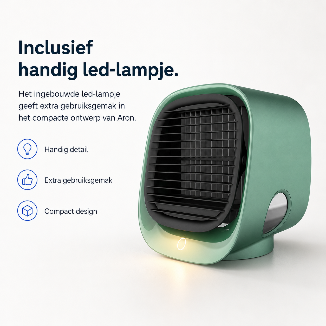 Aron Compacte Airco | 2-in-1 luchtkoeler en luchtbevochtiger voor thuis of kantoor