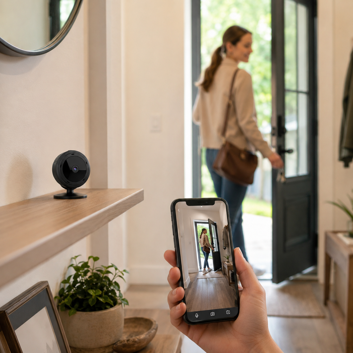 EyeGuard | Compacte WiFi Beveiligingscamera met HD Nachtzicht