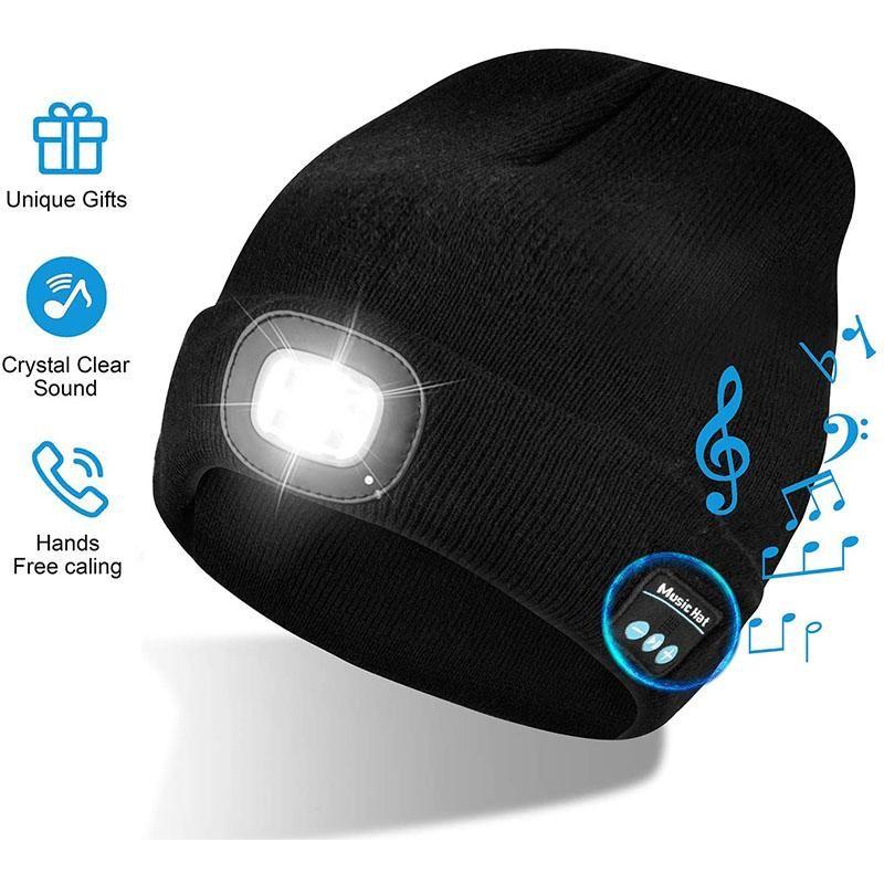 Geüpgrade Unisex Muzikale Bluetooth LED Beanie Hoed