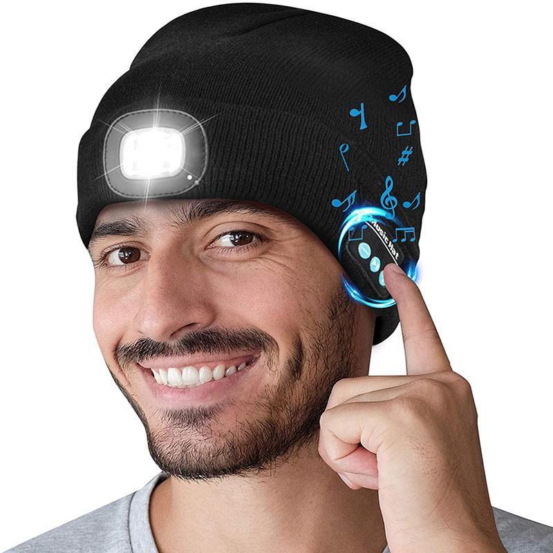 Geüpgrade Unisex Muzikale Bluetooth LED Beanie Hoed