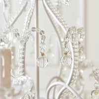 Slaapkamer Chandelier Meisjes, Nordic Style Hanglamp met Duidelijk Kristal en Kaars