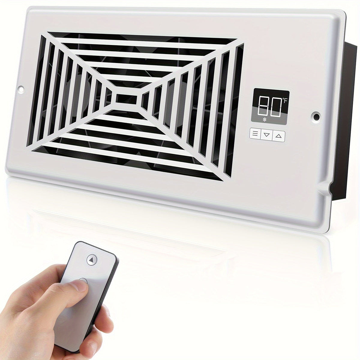 4" x 10" Slimme Register Booster Ventilator – HVAC-Bouwaccessoires met Afstandsbediening, Thermostaatregeling – Stille werking voor efficiënte verwarmings- en koelingsprestaties