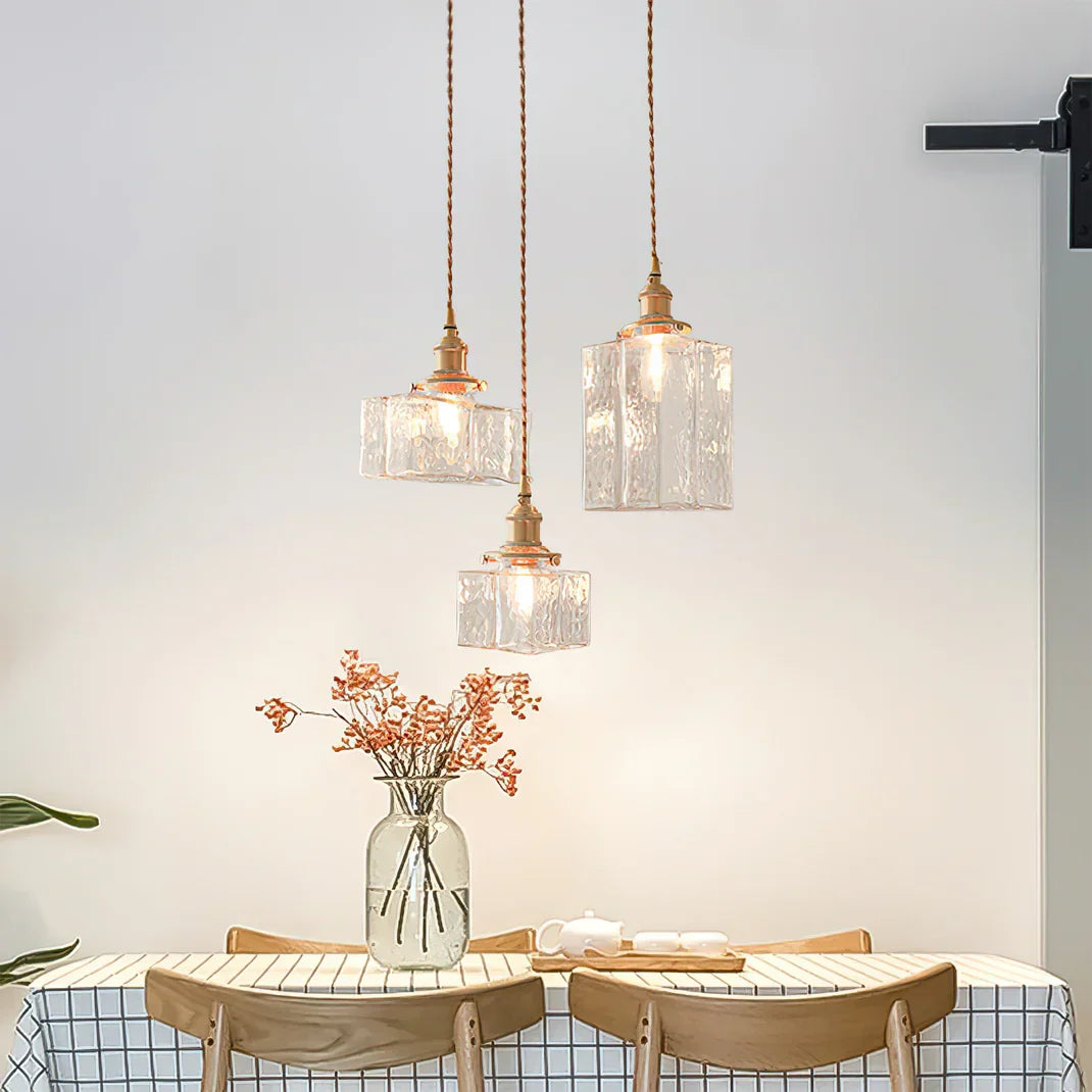 Jewel Messing Vintage Glas Hanglamp
