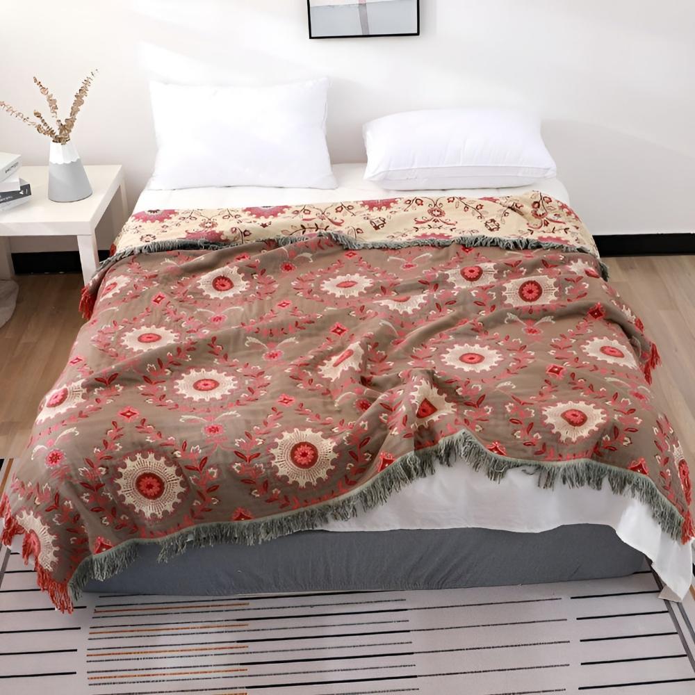 Retro Mandala Omkeerbare Deken