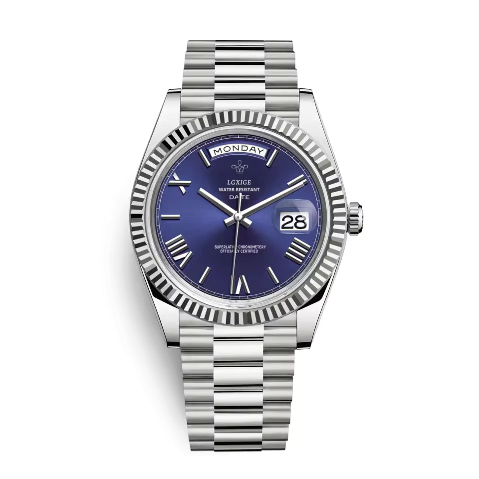 Herenhorloge – Elegant ontwerp met dag- en datumweergave