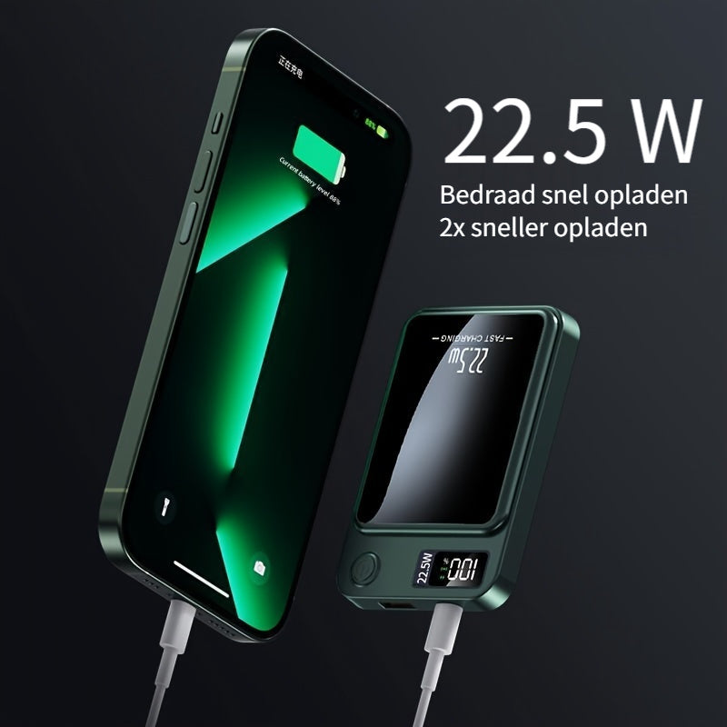 Magnetische Powerbank – Ultra Slim met Super Snelle Draadloze Oplading