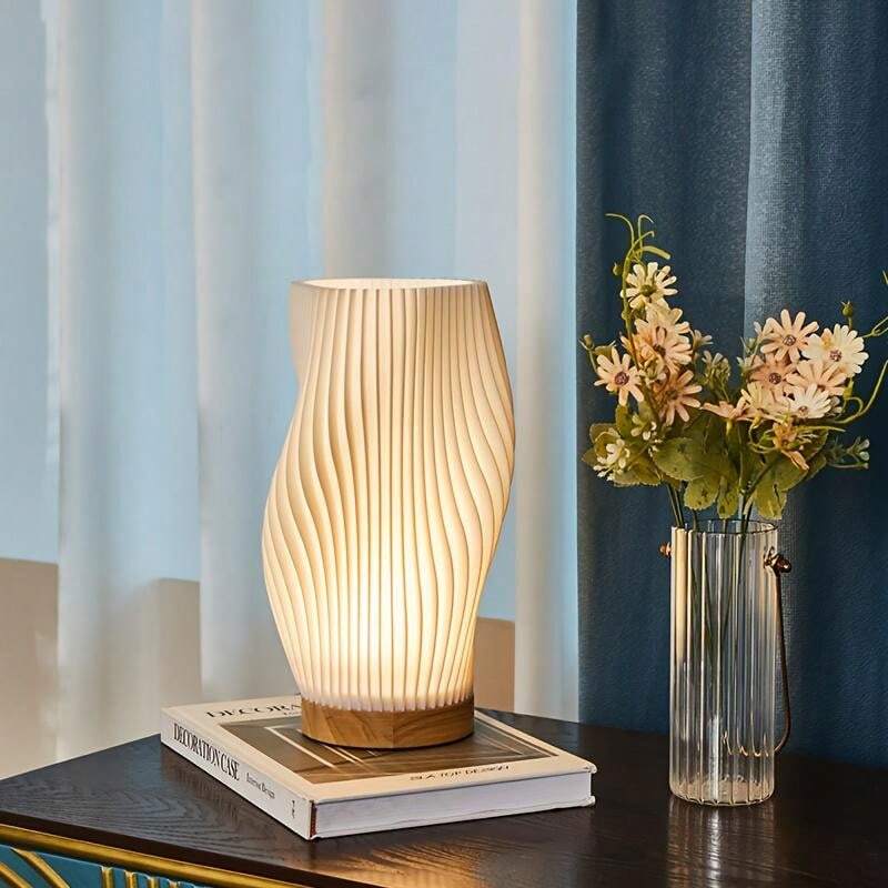 WaveLuxe - Elegante USB-lamp met dubbele schermen