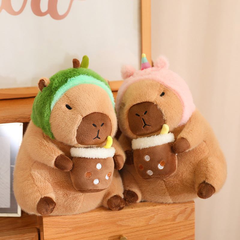 CuddleCapy Knuffelpop Pluche | Capibara & Konijn Ontwerp | Zacht Knuffeldier in Verschillende Stijlen & Maten