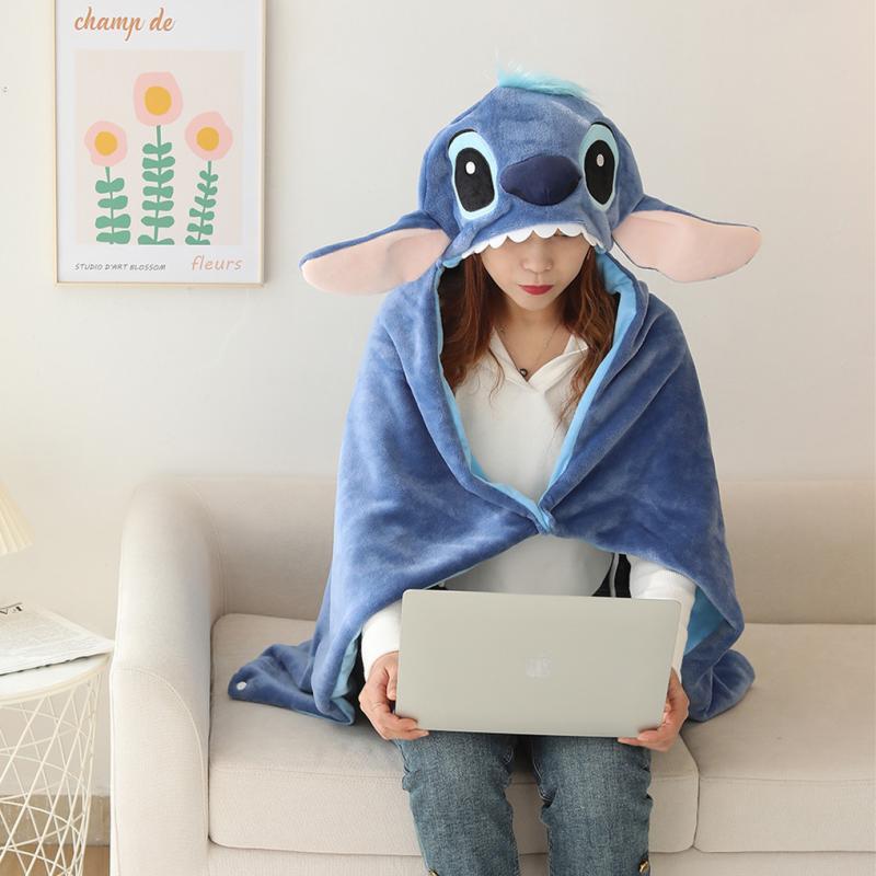 Disney Stitch Hoodie Deken – Warm en Schattig voor Zomer Filmavonden of Vakanties