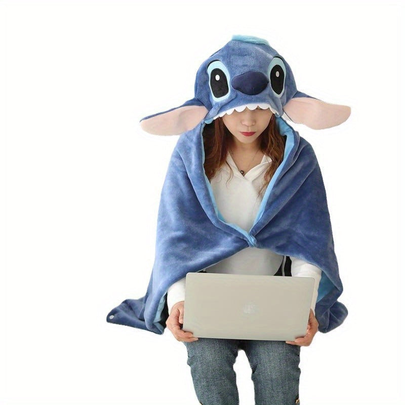 Disney Stitch Hoodie Deken – Warm en Schattig voor Zomer Filmavonden of Vakanties