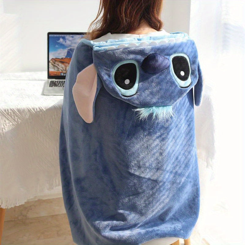 Disney Stitch Hoodie Deken – Warm en Schattig voor Zomer Filmavonden of Vakanties