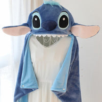 Disney Stitch Hoodie Deken – Warm en Schattig voor Zomer Filmavonden of Vakanties
