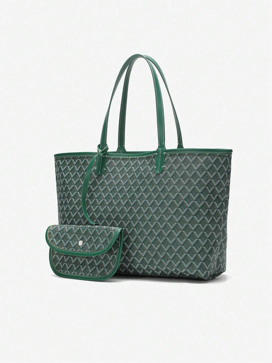 Casual Schouder Handtas Dames PVC | Tote Bag | Lichtgewicht grote tas voor studenten