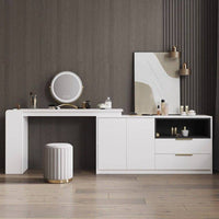 Nordic Chic Opberghocker – Stijlvolle Ronde Pouf met Opbergruimte en Spiegelafwerking