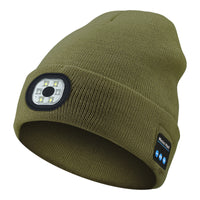 Bluetooth Muziek LED Luminous Gebreide Muts met Oplaadbare Acryl Wol