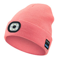 Bluetooth Muziek LED Luminous Gebreide Muts met Oplaadbare Acryl Wol