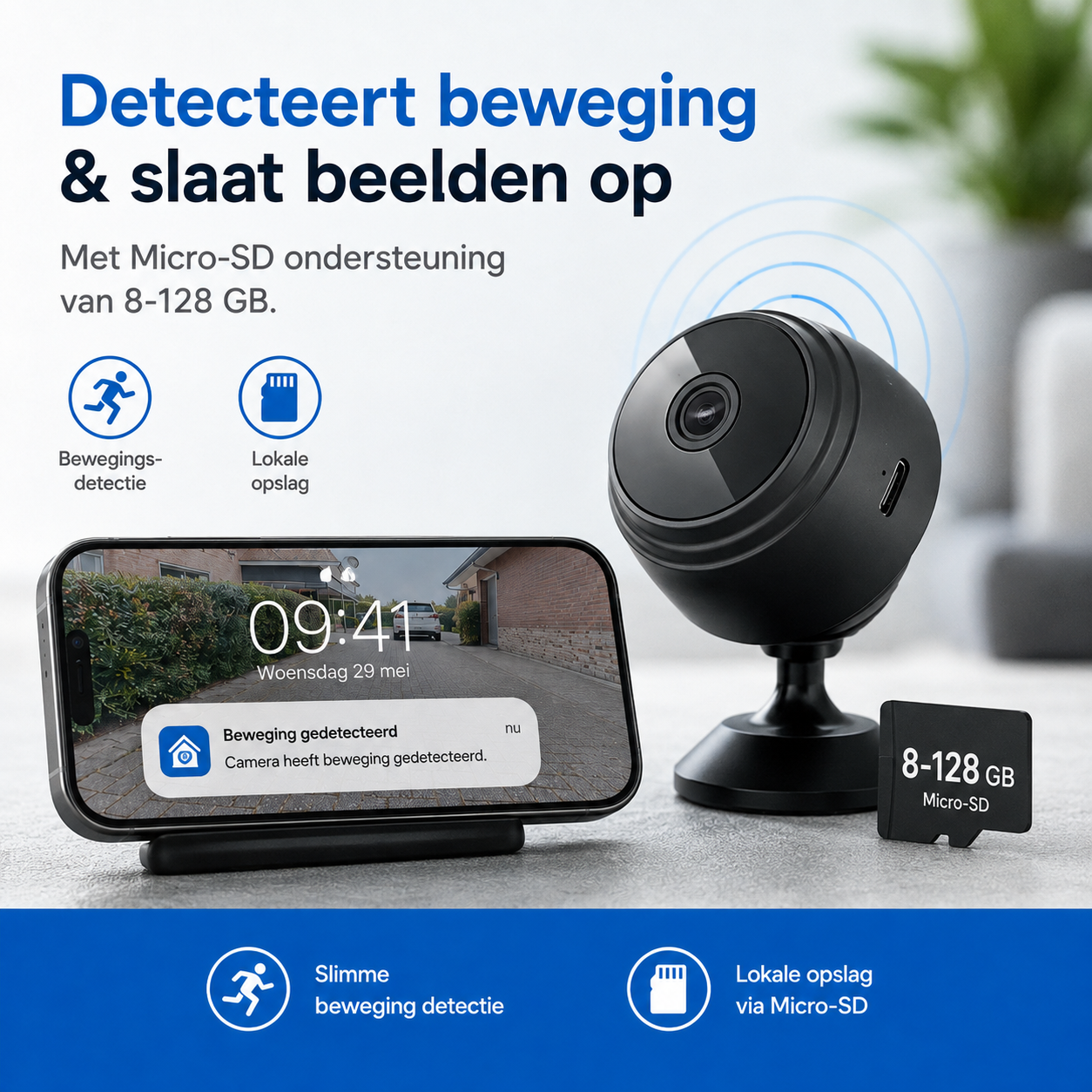 AutoVision | Draadloze HD Achteruitrijcamera voor Auto & Smartphone