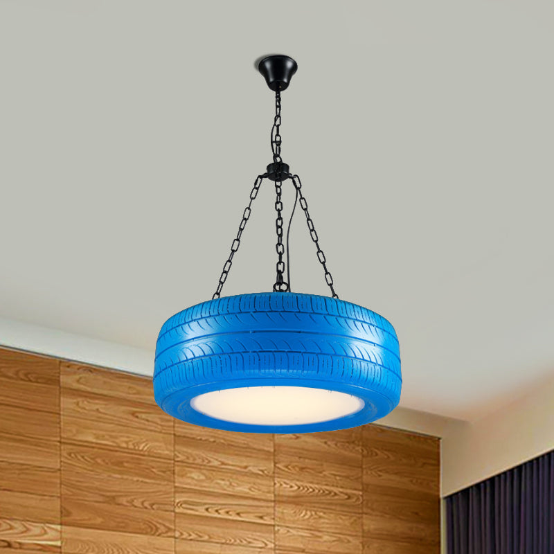 Creatieve Industriële Hanglamp van Autobandrubber Chandelier met Hangende Ketting voor Bar