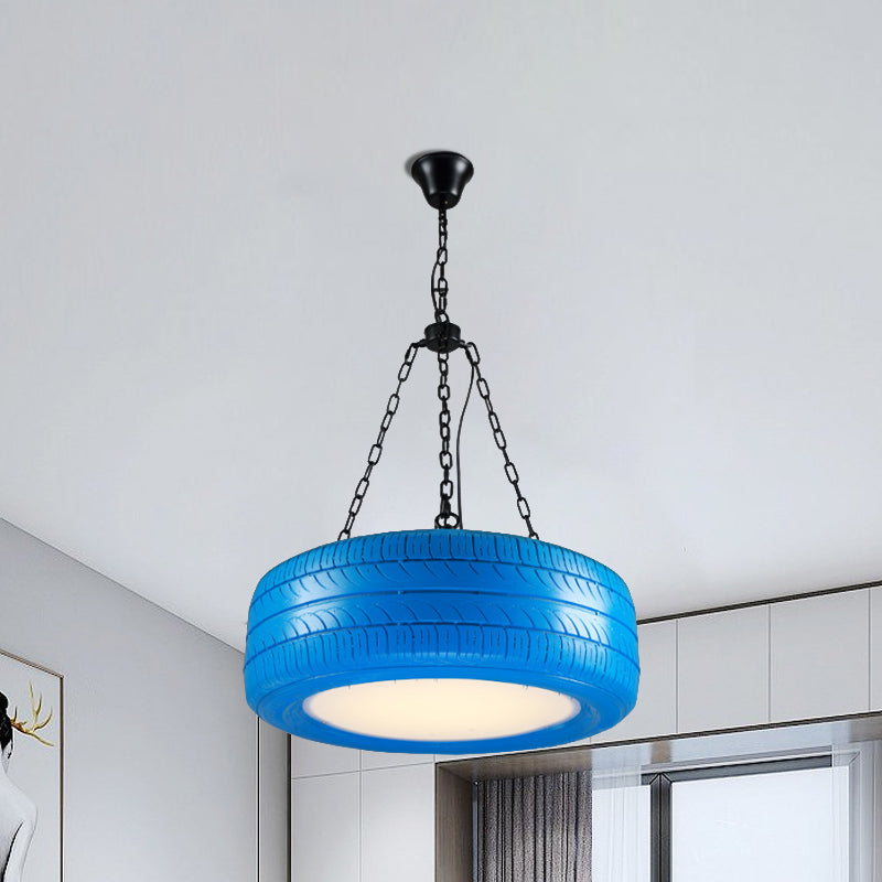 Creatieve Industriële Hanglamp van Autobandrubber Chandelier met Hangende Ketting voor Bar