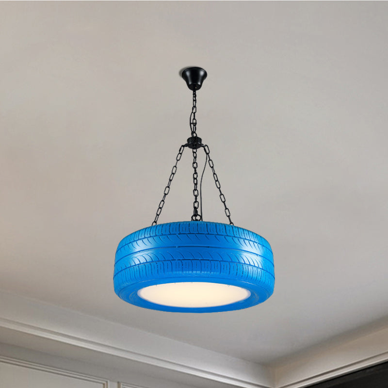 Creatieve Industriële Hanglamp van Autobandrubber Chandelier met Hangende Ketting voor Bar