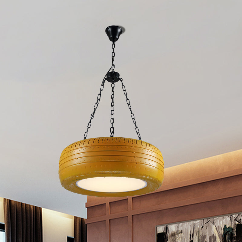 Creatieve Industriële Hanglamp van Autobandrubber Chandelier met Hangende Ketting voor Bar