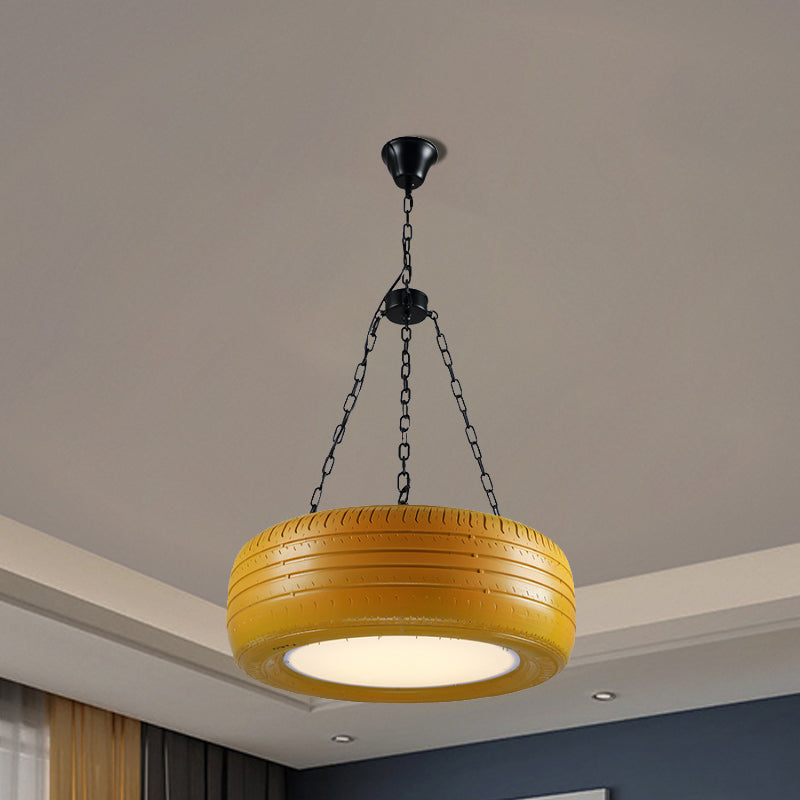 Creatieve Industriële Hanglamp van Autobandrubber Chandelier met Hangende Ketting voor Bar