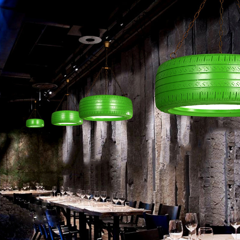 Creatieve Industriële Hanglamp van Autobandrubber Chandelier met Hangende Ketting voor Bar