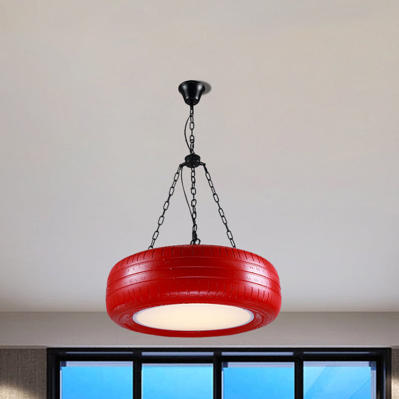 Creatieve Industriële Hanglamp van Autobandrubber Chandelier met Hangende Ketting voor Bar