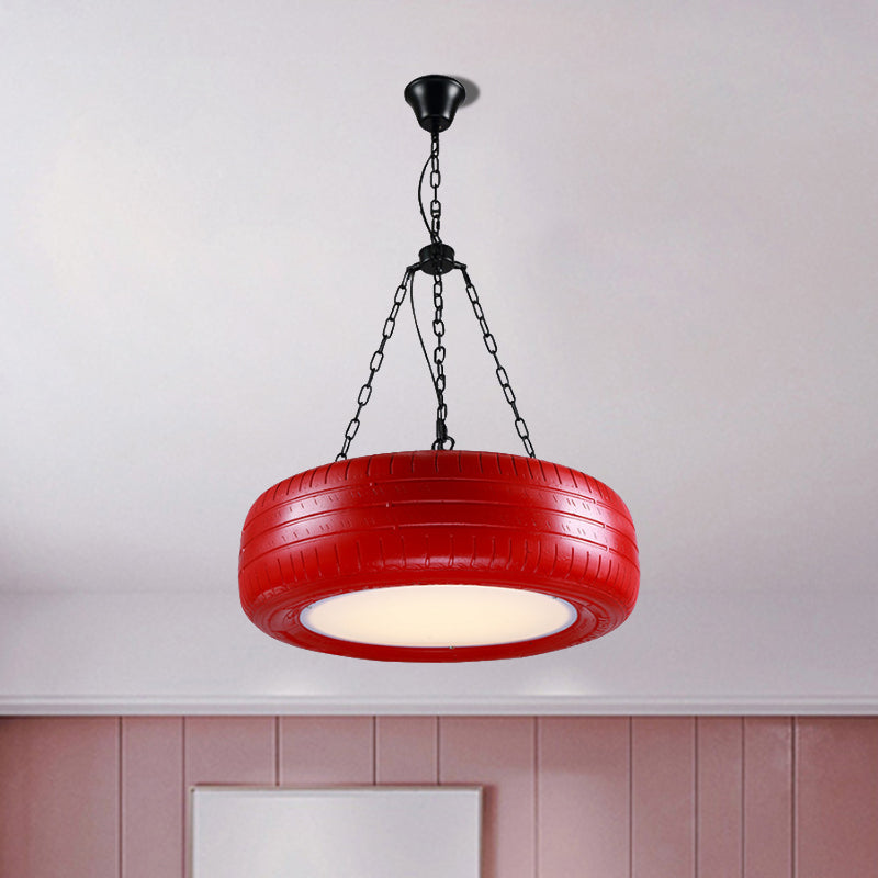 Creatieve Industriële Hanglamp van Autobandrubber Chandelier met Hangende Ketting voor Bar
