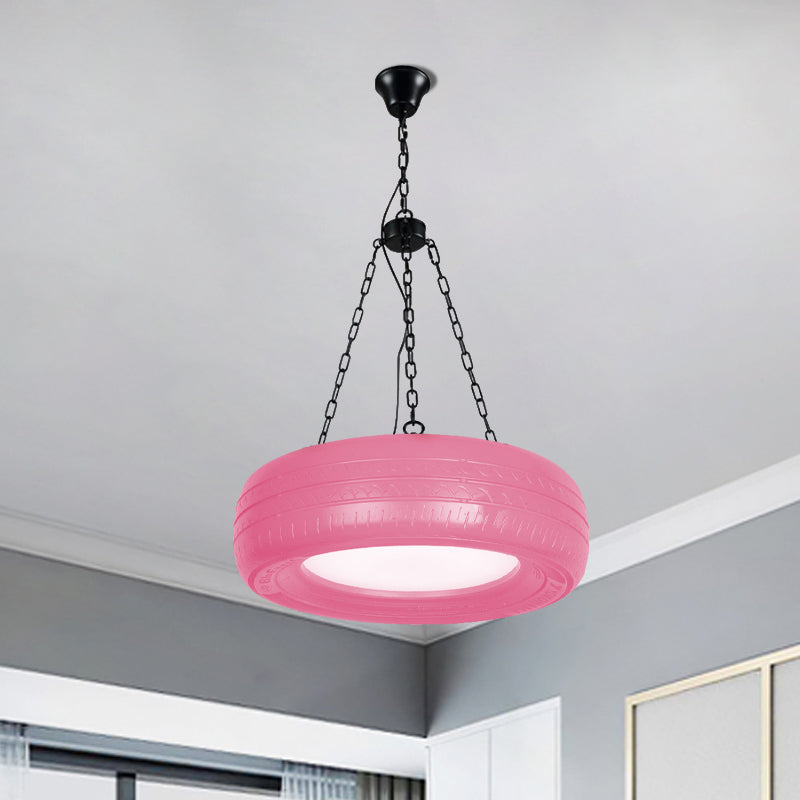 Creatieve Industriële Hanglamp van Autobandrubber Chandelier met Hangende Ketting voor Bar