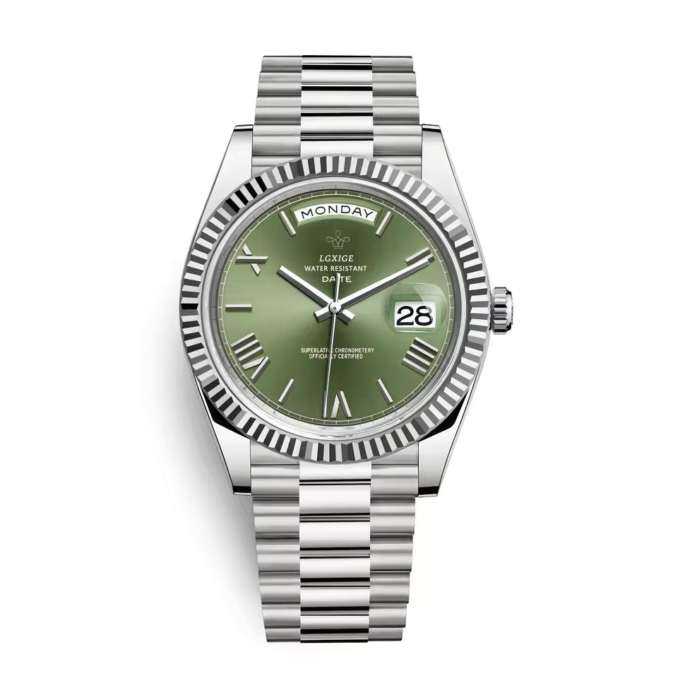 Herenhorloge – Elegant ontwerp met dag- en datumweergave