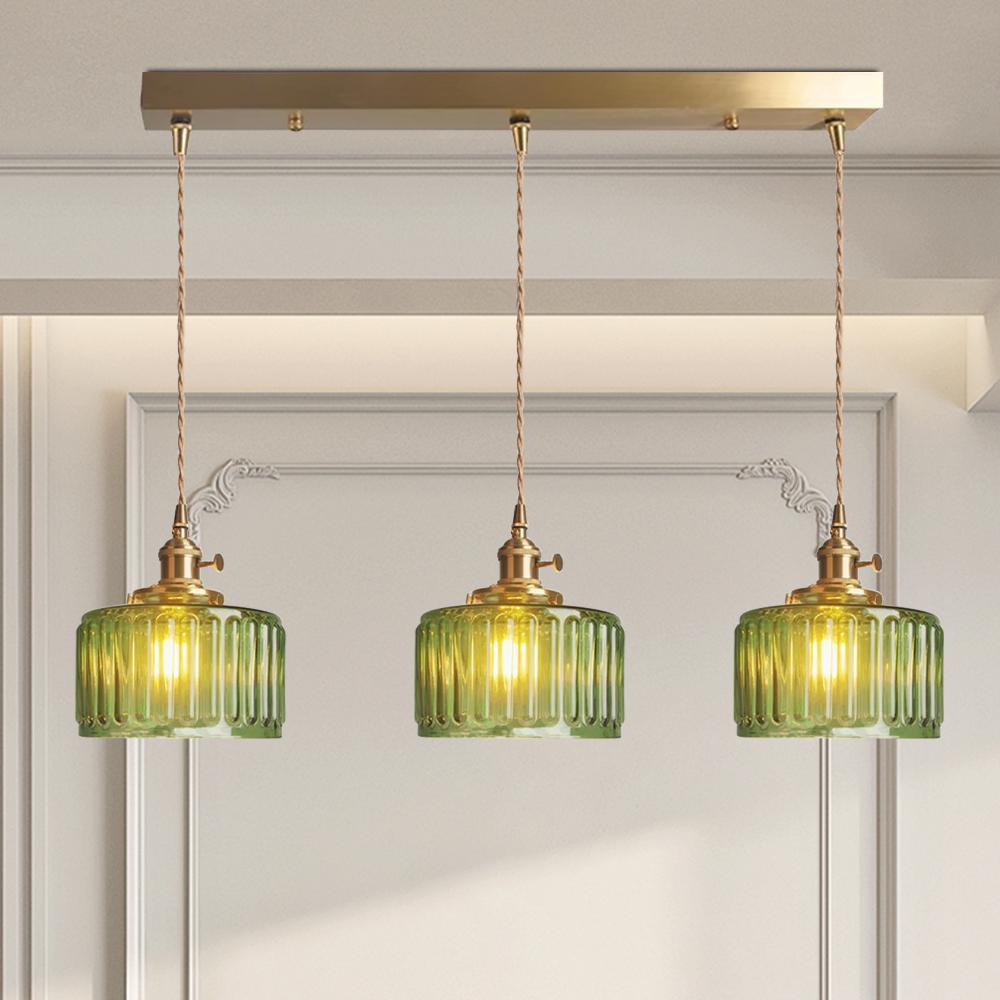 Kroonluchter van kristal met verstelbare hoogte in vintage stijl