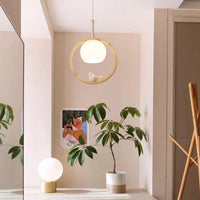 Alixor Hanglamp Rond Noordisch. Hout/Metaal. Hout. Slaapkamer