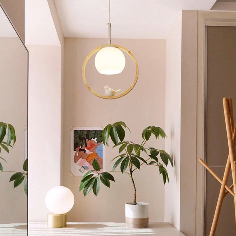 Alixor Hanglamp Rond Noordisch. Hout/Metaal. Hout. Slaapkamer