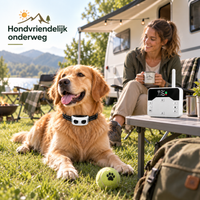 Draadloze Hondenomheining voor Camping & Caravan – 2-in-1 Trainingshalsband