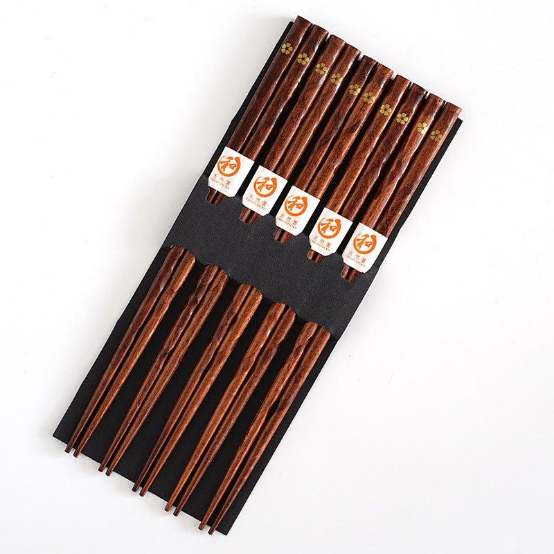 Gouden Sakura Houten Eetstokjes Set Van Miyabi Voor Elegante Diners