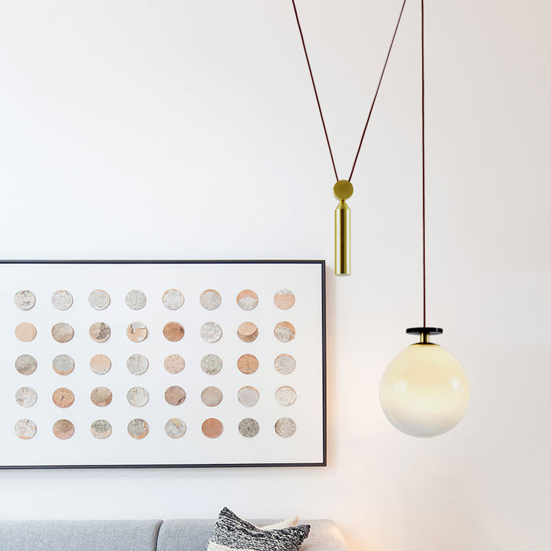 Hoogte Verstelbare Hanglamp met Katrol Eén Licht Moderne Hanglamp voor Keuken Gang