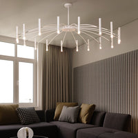 Arisha Moderne Geblazen Lineaire Metaal Meerdere Hoofd Chandeliers