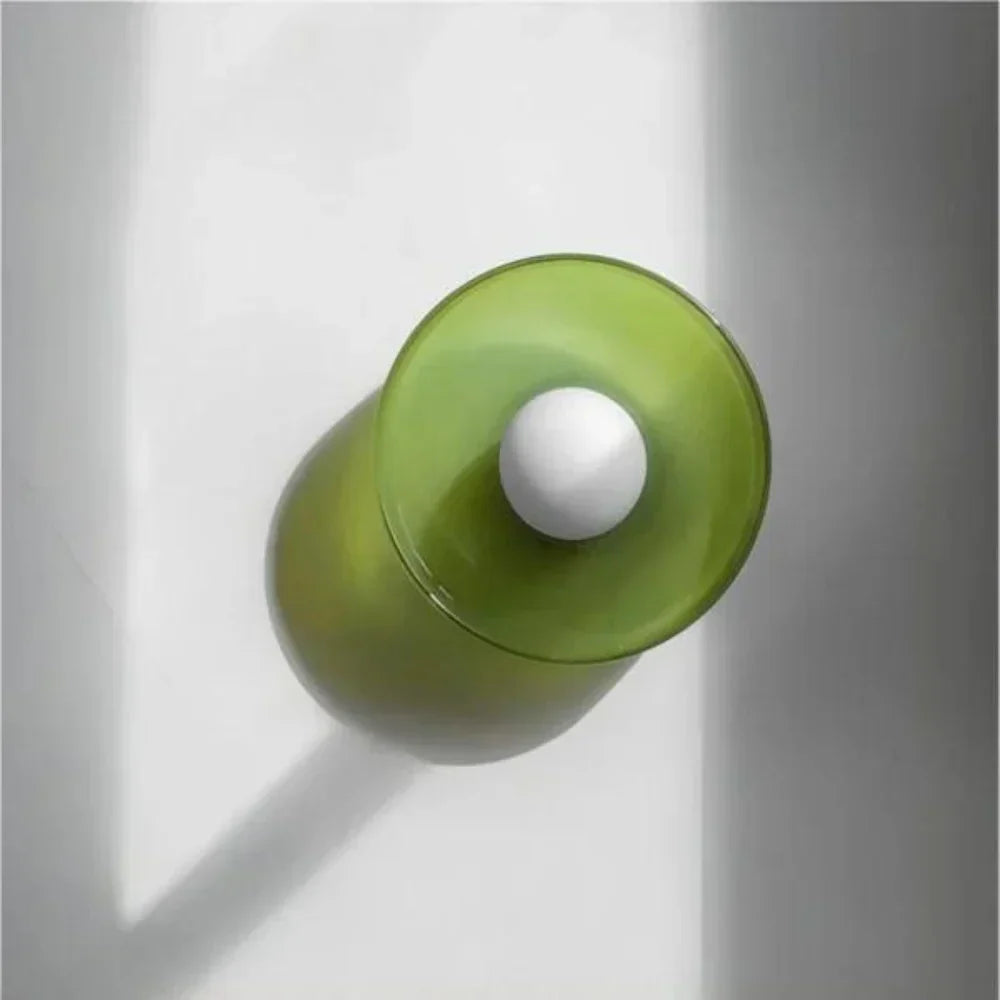 Nordic Glass Olive Disc Wand- & Plafondlamp LED 1-lamp