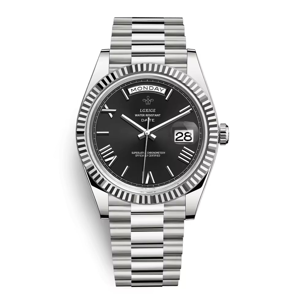 Herenhorloge – Elegant ontwerp met dag- en datumweergave