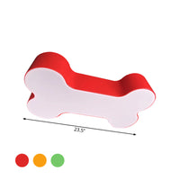 Metalen Hondenbeen Flushmount Cartoon Rood/Geel/Groen LED Plafondlamp, 19.5"/23.5" Breedte