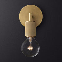 Bare Bulb Metalen Wandverlichting Minimalistisch 1/2-Licht Binnen Sconces Lamp in Zwart/Koper/Chroom met Vierkante Arm