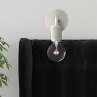 Bare Bulb Metalen Wandverlichting Minimalistisch 1/2-Licht Binnen Sconces Lamp in Zwart/Koper/Chroom met Vierkante Arm