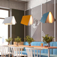 Boekvormige Café Hanglamp Metaal Enkelvoudige Lamp Macaron Plafond Hanglicht in Blauw/Roze/Zwart