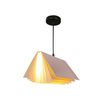Boekvormige Café Hanglamp Metaal Enkelvoudige Lamp Macaron Plafond Hanglicht in Blauw/Roze/Zwart