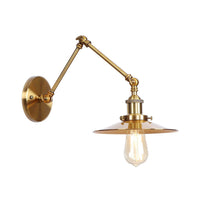 IJzeren Messing Taak Wandverlichting Golfvorm/Hoorngvorm/Conisch Enkel 6"/8" Brede Antieke Wandlamp met Swingarm