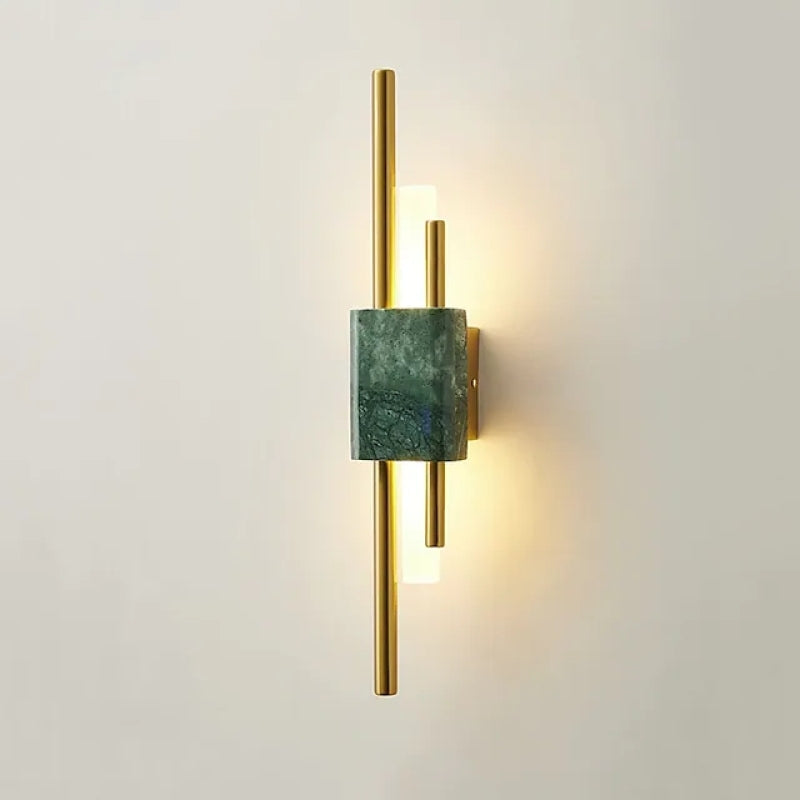 Drena Moderne Lineaire Wandlamp Marmer. Wit/Groen/Goud. Woonkamer